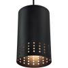 Westinghouse 6356600 Contemporary One-Light Adjustable Perforated Cylindrical Metal Shade, Black Finish Mini Pendant
