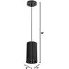Westinghouse 6356600 Contemporary One-Light Adjustable Perforated Cylindrical Metal Shade, Black Finish Mini Pendant
