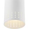 Westinghouse 6356700 Contemporary One-Light Adjustable Perforated Cylindrical Metal Shade, White Finish Mini Pendant