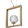 Westinghouse 6367400 Gun Metal Finish with Crystal Glass Zoa One-Light LED Indoor Pendant, Matte Brushed Gunmetal, one Size(Brushed Brass)