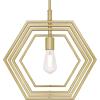 Westinghouse 6369800, Holly One-Light Indoor Pendant, 15-Inch, Metal, Brushed Nickel Finish(Champange Brass)