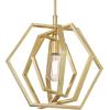 Westinghouse 6369800, Holly One-Light Indoor Pendant, 15-Inch, Metal, Brushed Nickel Finish(Champange Brass)