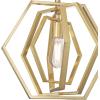 Westinghouse 6369800, Holly One-Light Indoor Pendant, 15-Inch, Metal, Brushed Nickel Finish(Champange Brass)