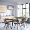 Westinghouse 6369900 Iron Hill Three-Light Indoor Island Pulley Pendant Light, Brushed Nickel Finish