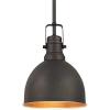 Westinghouse Lighting 6345600 One-Light Mini Pendant Hammered Oil Rubbed Bronze Finish with Highlights, Oil-Rubbed Bronze