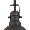 Westinghouse Lighting 6345600 One-Light Mini Pendant Hammered Oil Rubbed Bronze Finish with Highlights, Oil-Rubbed Bronze