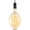 Westinghouse Lighting 6357300 One-Light Dimmable LED Indoor Mini Pendant, Oil Rubbed Bronze Finish with Oversized BT54 Filament LED