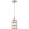Westinghouse 6338400 Sophie One-Light Indoor Mini Pendant, Oil Rubbed Bronze Finish with Crystal Prism Glass, White(Brushed Nickel)