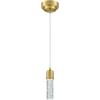 Westinghouse 6355300 Cava One-Light Dimmable LED Indoor Mini Pendant, Champagne Brass Finish with Bubble Glass