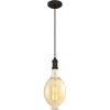 Westinghouse Lighting 6357300 One-Light Dimmable LED Indoor Mini Pendant, Oil Rubbed Bronze Finish with Oversized BT54 Filament LED