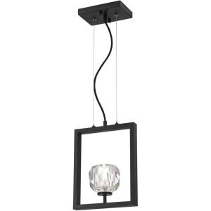 Westinghouse 6367400 Gun Metal Finish with Crystal Glass Zoa One-Light LED Indoor Pendant, Matte Brushed Gunmetal, one Size(Brushed Gun Metal)