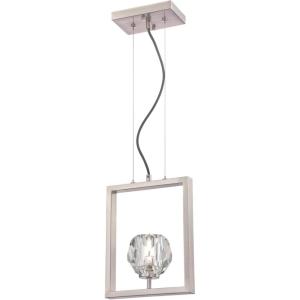 Westinghouse 6367400 Gun Metal Finish with Crystal Glass Zoa One-Light LED Indoor Pendant, Matte Brushed Gunmetal, one Size(Brushed Nickel)