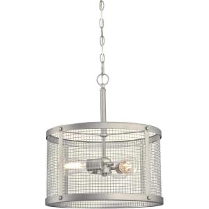 Westinghouse 6371200 Emmett Three-Light Indoor Pendant Light, Galvanized Steel Finish