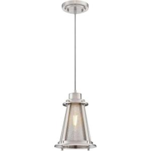 Westinghouse Lighting 6361800 Beatrix One-Light Indoor Mini Pendant, Brushed Nickel Finish with Mesh and Clear Glass(Indoor Pendant)