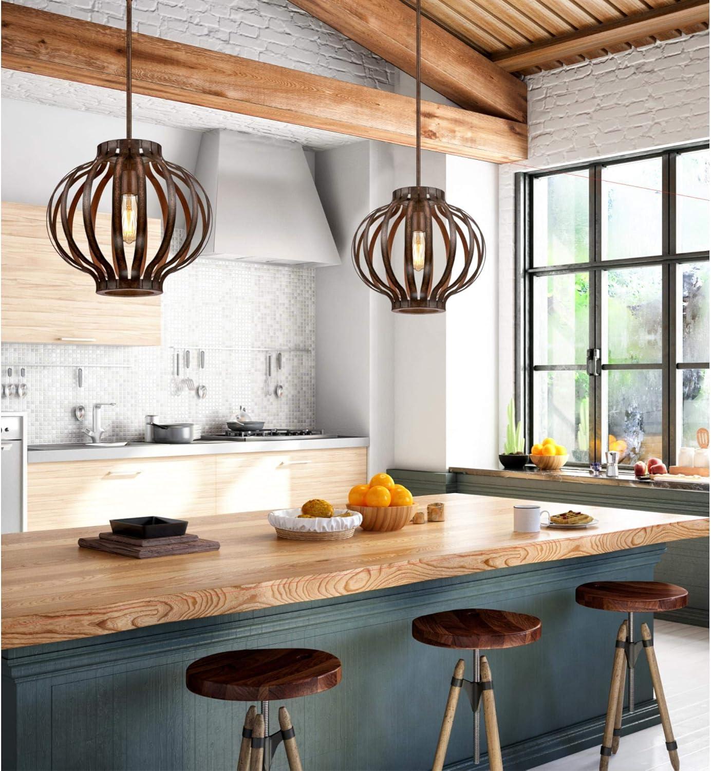 image:imageWestinghouse Lighting 6372700 Barnwood Finish Farah OneLight Indoor Pendant Size Oil Rubbed Bronze one Size