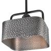 Westinghouse 6125600 Bexar Craftsman-Style One Light Indoor Mini Pendant, Matte Black and Dark Pewter Finish