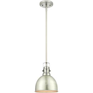 Westinghouse Lighting 6345500 Madras One-Light Indoor Mini Pendant, Hammered Brushed Nickel Finish(Brushed Nickel)