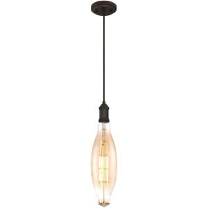 Westinghouse Lighting 6357200 One-Light Dimmable LED Indoor Mini Pendant, Oil Rubbed Bronze Finish with Oversized E38 Filament LED