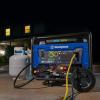Westinghouse WGen3600 Portable Generator, 4650 Peak Watts & 3600 Rated Watts, RV Ready 30A Outlet, Wheel & Handle Kit, Gas Powered(4650W Dual Fuel + Wheel Kit)