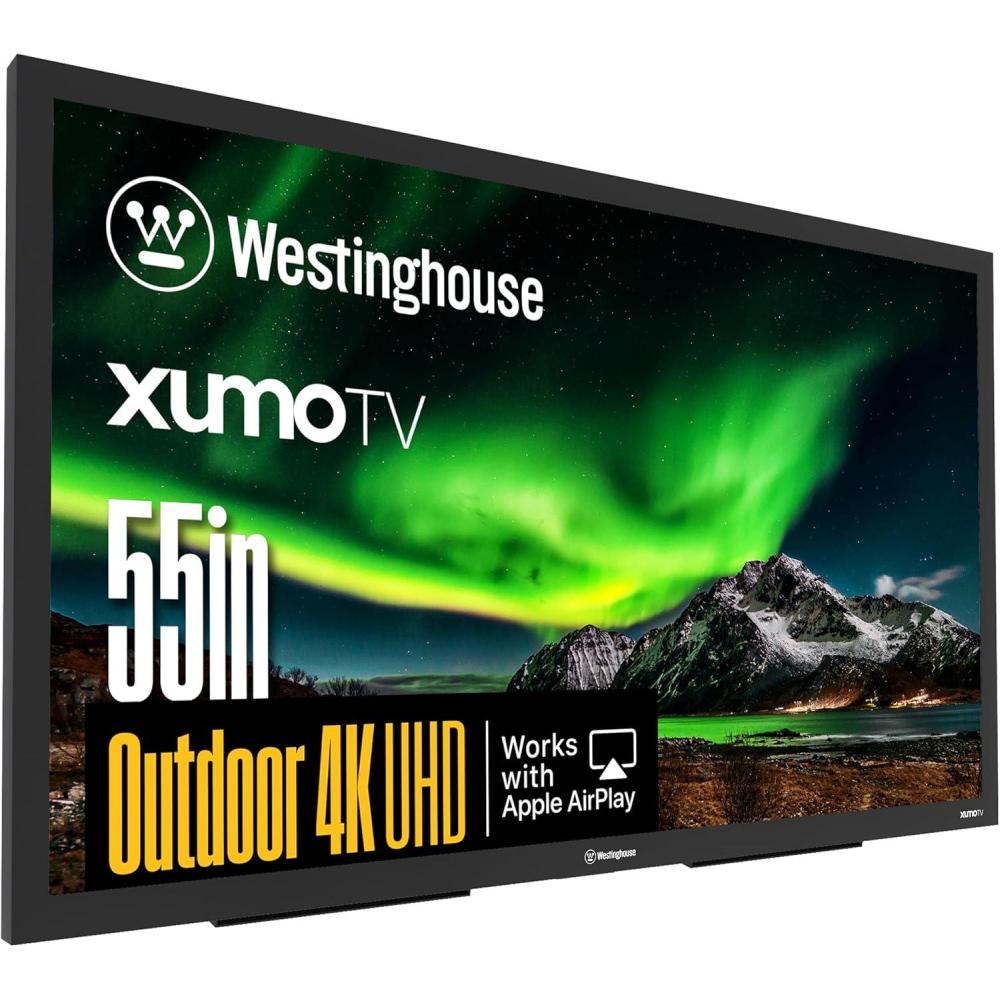 image:imageWestinghouse PS Series 55 4K UHD Partial Sun Outdoor TV 700 Nits HighBrightness AntiGlare Display Xumo Smart TV WeatherResistant Outdoor Television55 Inch
