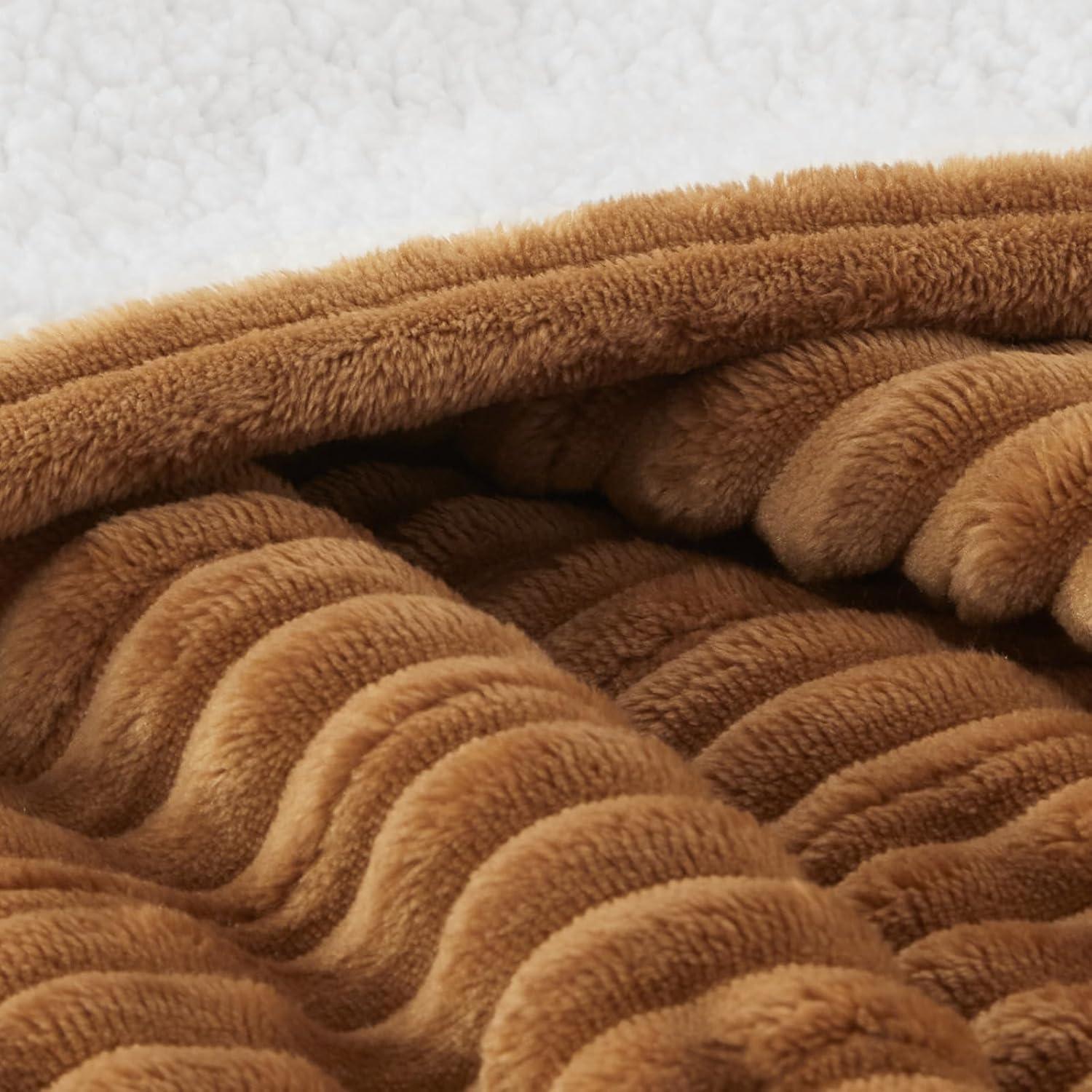 image:imageWestinghouse Electric Blanket Twin Soft Ribbed Flannel to Sherpa Heated Blanket with 10 Heating Levels amp 112 Hours Auto Shut Off Fast Heating amp Machine Washable 62x84 Inch Light GreyBrown