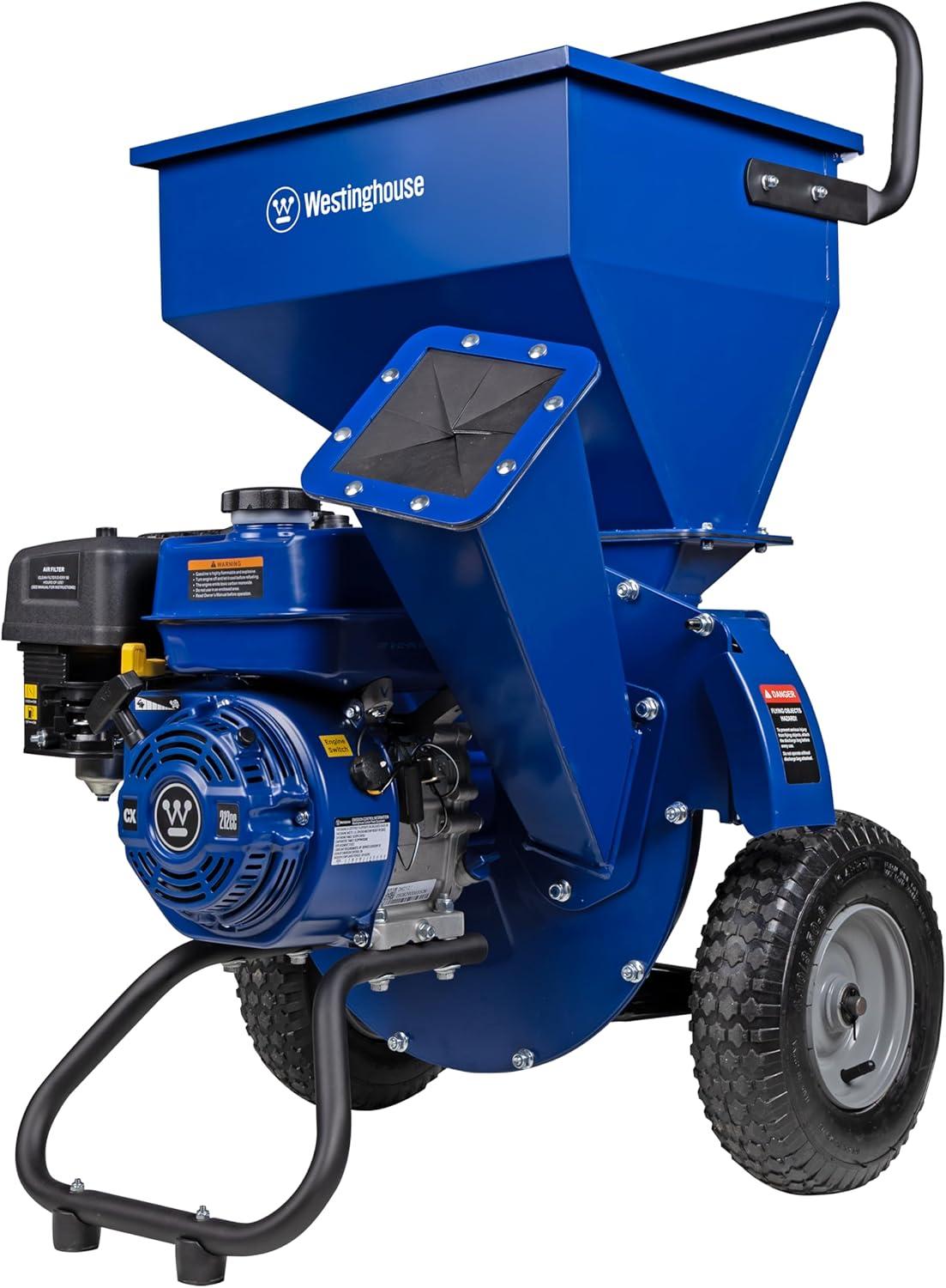 image:imageWestinghouse Heavy Duty Gas Powered 3Inch Wood Chipper Mulcher Shredder 3in1 with 246 Gallon Collection Bag for BranchesTwigsLeaves