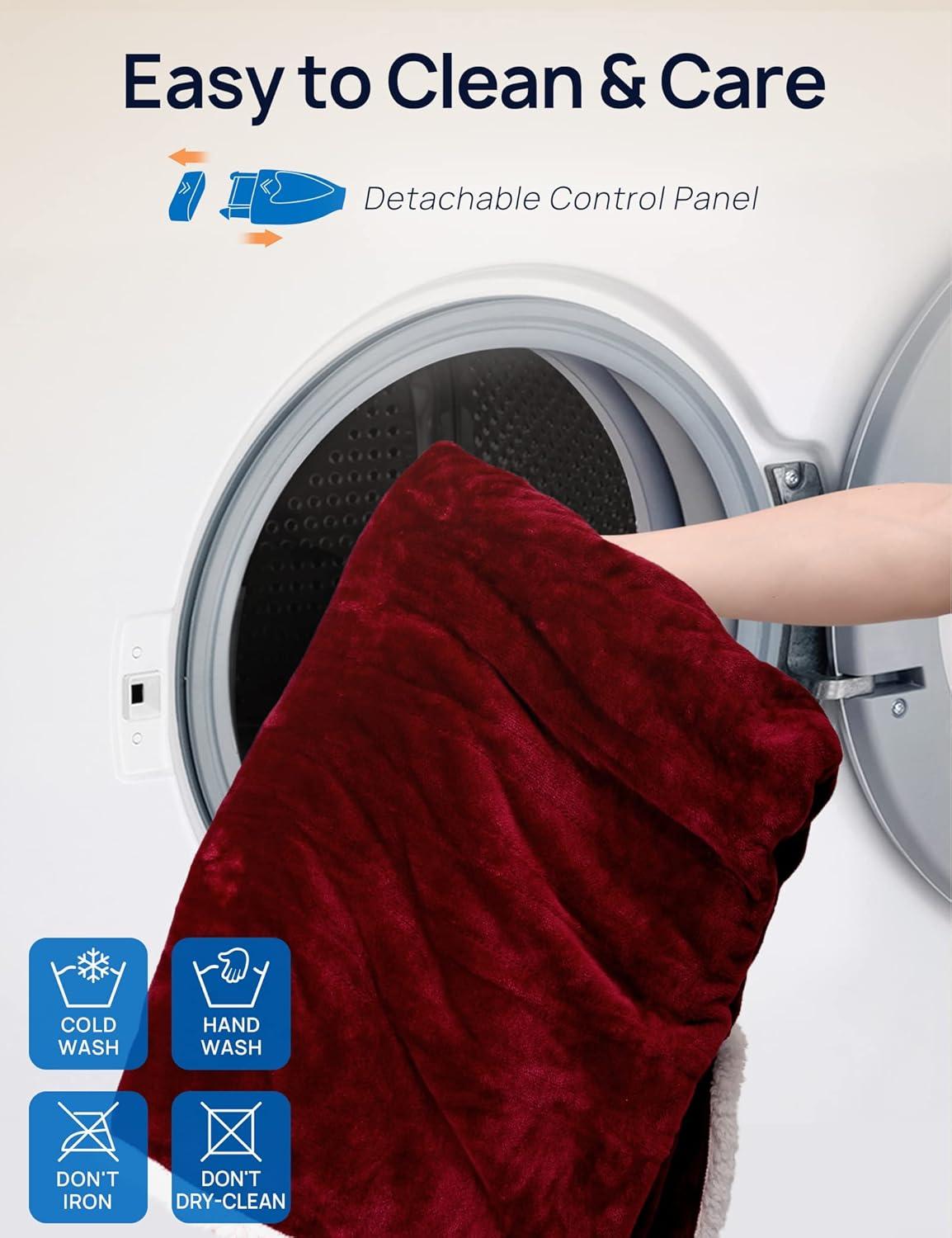 image:imageWestinghouse Wearable Heated Throw Blanket Electric Heated Wrap Poncho Shawl with Pockets 6 Heating Levels amp 2 to 10 Hours Time Settings 50 x 60 Inch Beige GreyChristmas Redivory