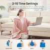 Westinghouse Wearable Heated Throw Blanket, Electric Heated Wrap Poncho Shawl with Pockets, 6 Heating Levels & 2 to 10 Hours Time Settings, 50 x 60 Inch, Beige, Grey(Pink)