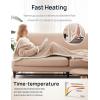 Westinghouse Wearable Heated Throw Blanket, Electric Heated Wrap Poncho Shawl with Pockets, 6 Heating Levels & 2 to 10 Hours Time Settings, 50 x 60 Inch, Beige, Grey(Beige&ivory)