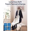 Westinghouse Wearable Heated Throw Blanket, Electric Heated Wrap Poncho Shawl with Pockets, 6 Heating Levels & 2 to 10 Hours Time Settings, 50 x 60 Inch, Beige, Grey(Grey&ivory)