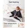 Westinghouse Wearable Heated Throw Blanket, Electric Heated Wrap Poncho Shawl with Pockets, 6 Heating Levels & 2 to 10 Hours Time Settings, 50 x 60 Inch, Beige, Grey(Grey)