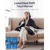 Westinghouse Wearable Heated Throw Blanket, Electric Heated Wrap Poncho Shawl with Pockets, 6 Heating Levels & 2 to 10 Hours Time Settings, 50 x 60 Inch, Beige, Grey(Grey)