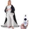 Westinghouse Wearable Heated Throw Blanket, Electric Heated Wrap Poncho Shawl with Pockets, 6 Heating Levels & 2 to 10 Hours Time Settings, 50 x 60 Inch, Beige, Grey(Grey&ivory)
