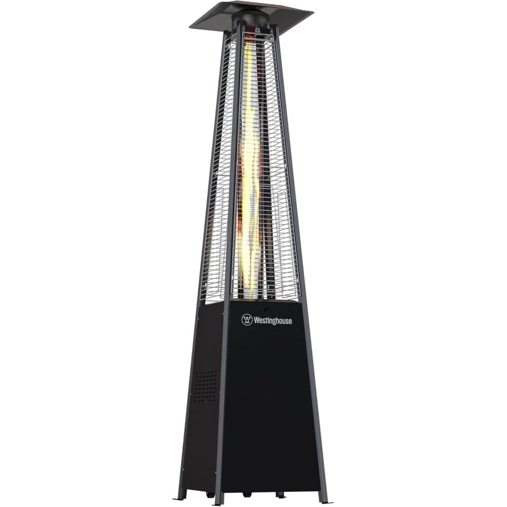 image:imageWestinghouse Outdoor Propane Patio Heater with Wheels CSA Approved 48000 BTU Auto Shut Off amp Anti Tilt Switch Home amp Commercial Outdoor Use Pyramid Patio Heater for Backyard Restaurant amp More