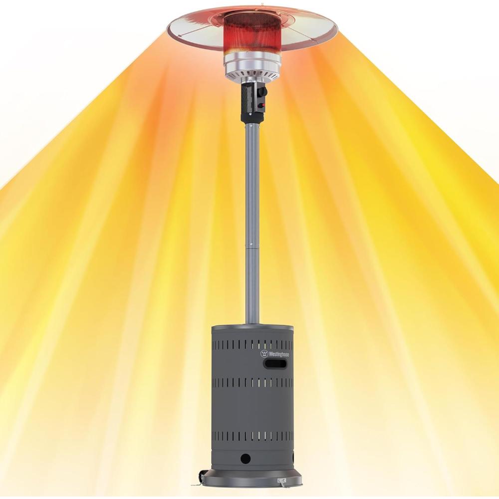 image:imageWestinghouse Outdoor Propane Patio Heater with Wheels CSA Approved 50000 BTU Auto Shut Off amp Anti Tilt Switch Home amp Commercial Outdoor Use Tower Patio Heater for Backyard Restaurant amp More