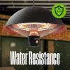 Westinghouse Outdoor Ceiling Patio Heater, Water Resistant, Adjustable Heat Output Up to 1500W, Auto Shut Off Overheat Protection, Hanging Infrared Heater for Patio Cover, Gazebo, & More – White(Black)