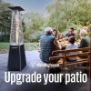 Westinghouse Outdoor Propane Patio Heater with Wheels, CSA Approved, 48,000 BTU, Auto Shut Off & Anti Tilt Switch, Home & Commercial Outdoor Use, Pyramid Patio Heater for Backyard, Restaurant, & More