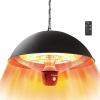Westinghouse Outdoor Ceiling Patio Heater, Water Resistant, Adjustable Heat Output Up to 1500W, Auto Shut Off Overheat Protection, Hanging Infrared Heater for Patio Cover, Gazebo, & More – White(Black)