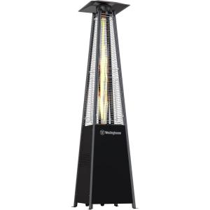 Westinghouse Outdoor Propane Patio Heater with Wheels, CSA Approved, 48,000 BTU, Auto Shut Off & Anti Tilt Switch, Home & Commercial Outdoor Use, Pyramid Patio Heater for Backyard, Restaurant, & More