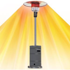 Westinghouse Outdoor Propane Patio Heater with Wheels, CSA Approved, 50,000 BTU, Auto Shut Off & Anti Tilt Switch, Home & Commercial Outdoor Use, Tower Patio Heater for Backyard, Restaurant, & More