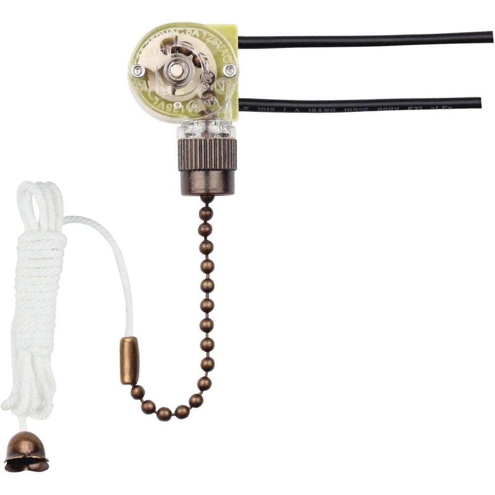 image:imageWestinghouse 7728700 Fan Light Switch with Antique Brass Pull Chain