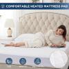 Westinghouse Heated Mattress Pad Queen Size, Dual Wireless Controller Electric Mattress Pad Bed Warmer, with 10 Heating Levels & 1 to 12 Hours Time Settings, Fit Up to 17″ Deep Pocket(Queen)