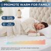 Westinghouse Heated Mattress Pad Queen Size, Dual Wireless Controller Electric Mattress Pad Bed Warmer, with 10 Heating Levels & 1 to 12 Hours Time Settings, Fit Up to 17″ Deep Pocket(Queen)